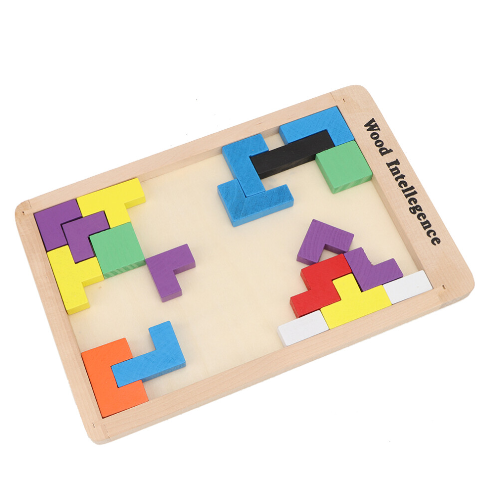 Colorful Wooden Kids Puzzle Toy – Educational Building Blocks for Ages 2-8