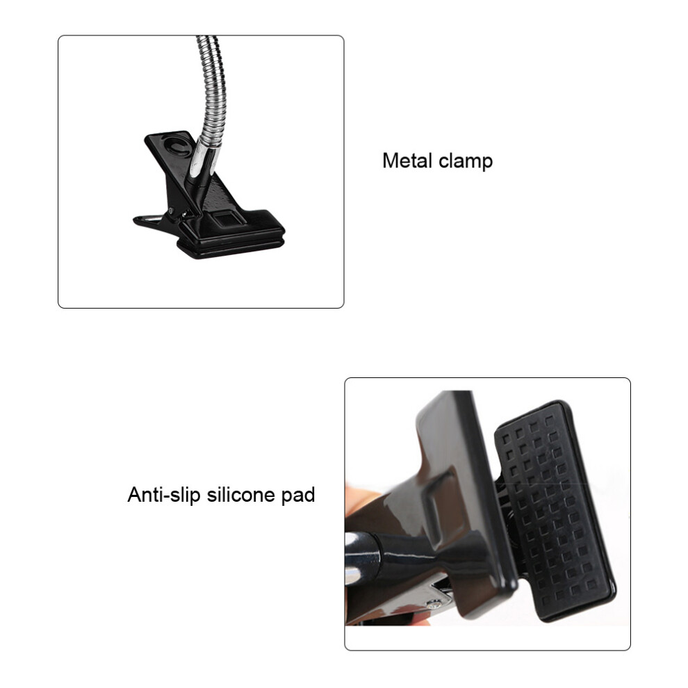 2.5X/5X LED Magnifying Glass with Flexible Tube & Desk Clamp