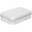 Rectangular Storage Container Small Metal Tin With Lid Tinplate Slide Cover Jewelry Organizer Silver 4