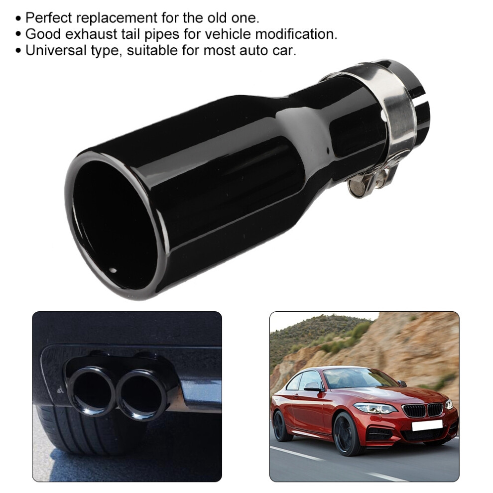 Rustproof Car Exhaust Pipe Muffler Tip 54-76Mm Easy Install 9311363251277