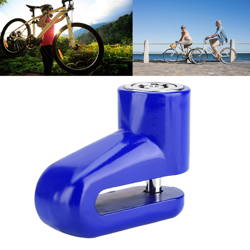 Heavy Duty Bike Security Lock For Disc Rotor Brake Anti Theft For Scooter Blue 4981363252847