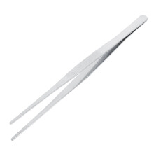 Kochpinzette aus hochwertigem Edelstahl, ergonomisches Design, rutschfester Griff, fein gezahnte Spitze, hitzebeständig, glatte Oberfläche, leicht,