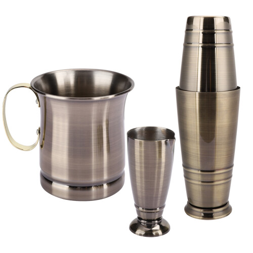 Σετ μέτρησης κοκτέιλ με σέικερ Boston, βαρέως τύπου, σέικερ από ανοξείδωτο ατσάλι, 1