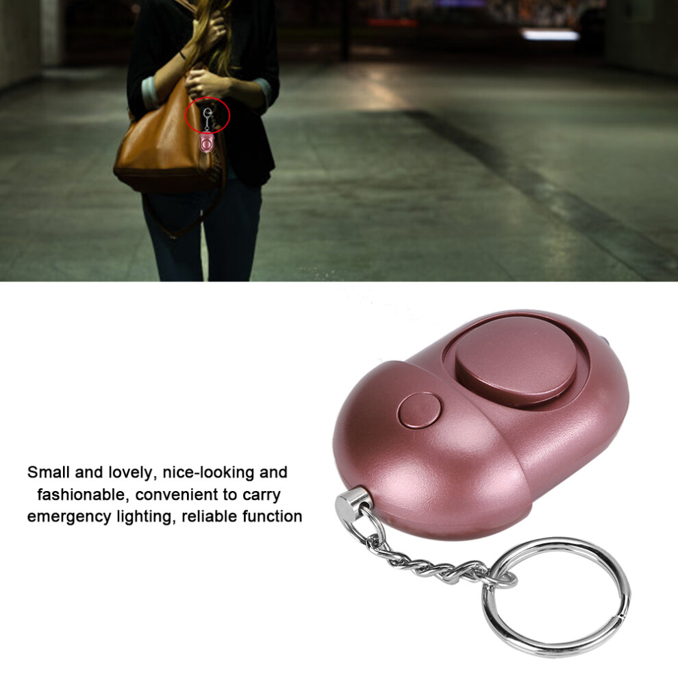 130Db Personal Alarm With Flashing Light - Rose Gold, 54Mm 4611363251372