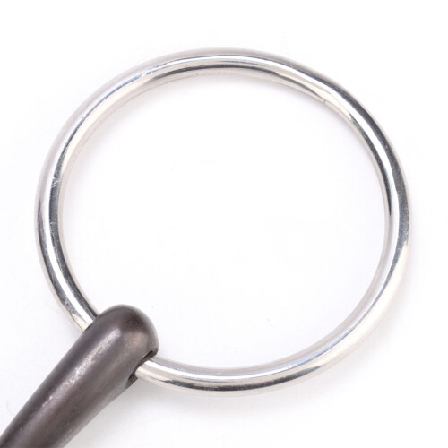 Edelstahl-Ring-Snaffelgebiss, 115 mm, Silber 2