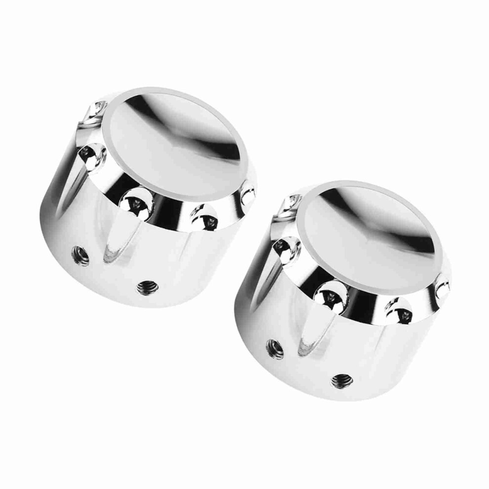 2Pcs Cnc Aluminum Motorcycle Front Axle Skull Nut Cover Plating Fits 2002-2015 4951363257760