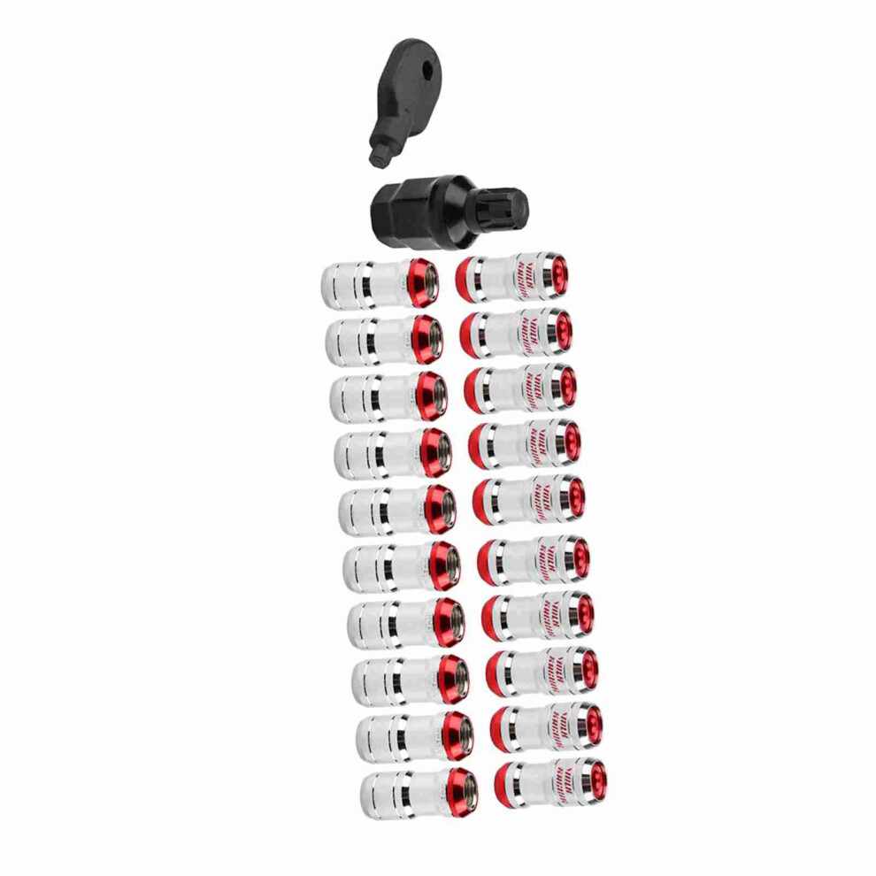 Cold Forged M12 X P1.5 Wheel Lug Nuts - Perfect For Aftermarket Wheels Red 8431363257794