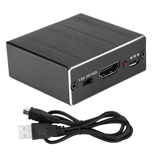 4K x 2K HDMI 1.4 Audio-Extraktor, 5.1, Schwarz 2