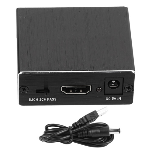 4K x 2K HDMI 1.4 Audio-Extraktor, 5.1, Schwarz 1