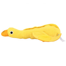 Durable Yellow Duck Plush Dog Toy with Food Leak & Training Fun