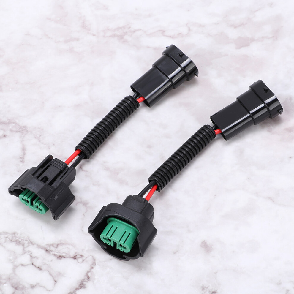 2Pcs H11 Bulb Adapter Socket Female Male Wire Plug For Car Head Light 5051363255373