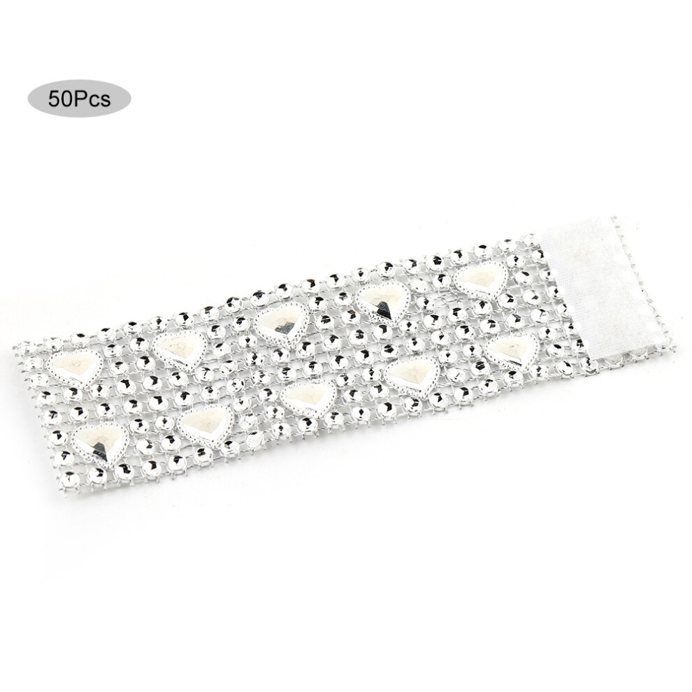 Elegant Napkin Rings For Wedding Reception, Reusable Table Decorations With Rhinestone Mesh Design Simulating Expensive Rhinestones, Perfect For Diy C-image-OPC-PN5XKJH-NEW