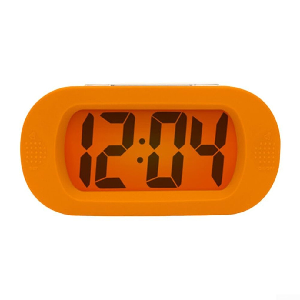 Digital Alarm Clock With Large LCD Display Snooze Feature For Kids Orange