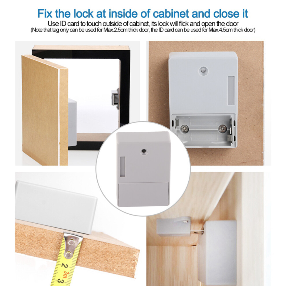 Easy Install Rfid Digital Lock For Cabinets No Hole Battery Not Included 6941363260462