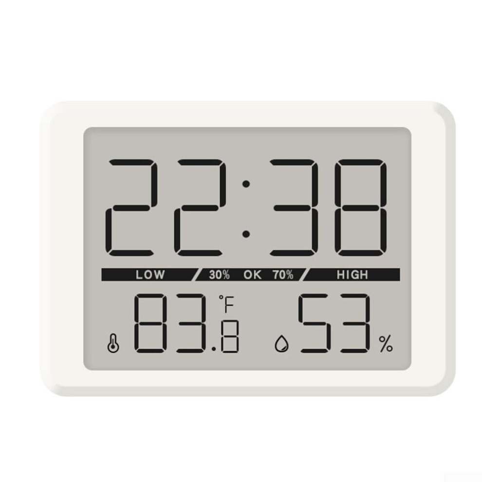 Mini Digital Alarm Clock With Accurate Environmental Sensing Capabilities Compact Desk Clock Small Form Factor White