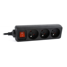 Gembird EG-PSU3F-01 surge protector Black 3 AC outlet(s) 230 V 0.6 m