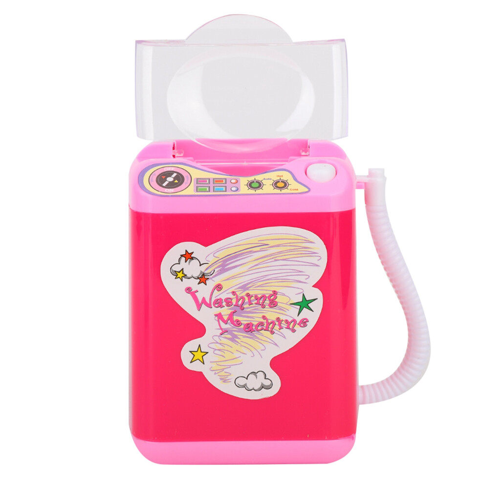 Red Small Electric Makeup Brush Washer Compact Rose Cleaning Machine