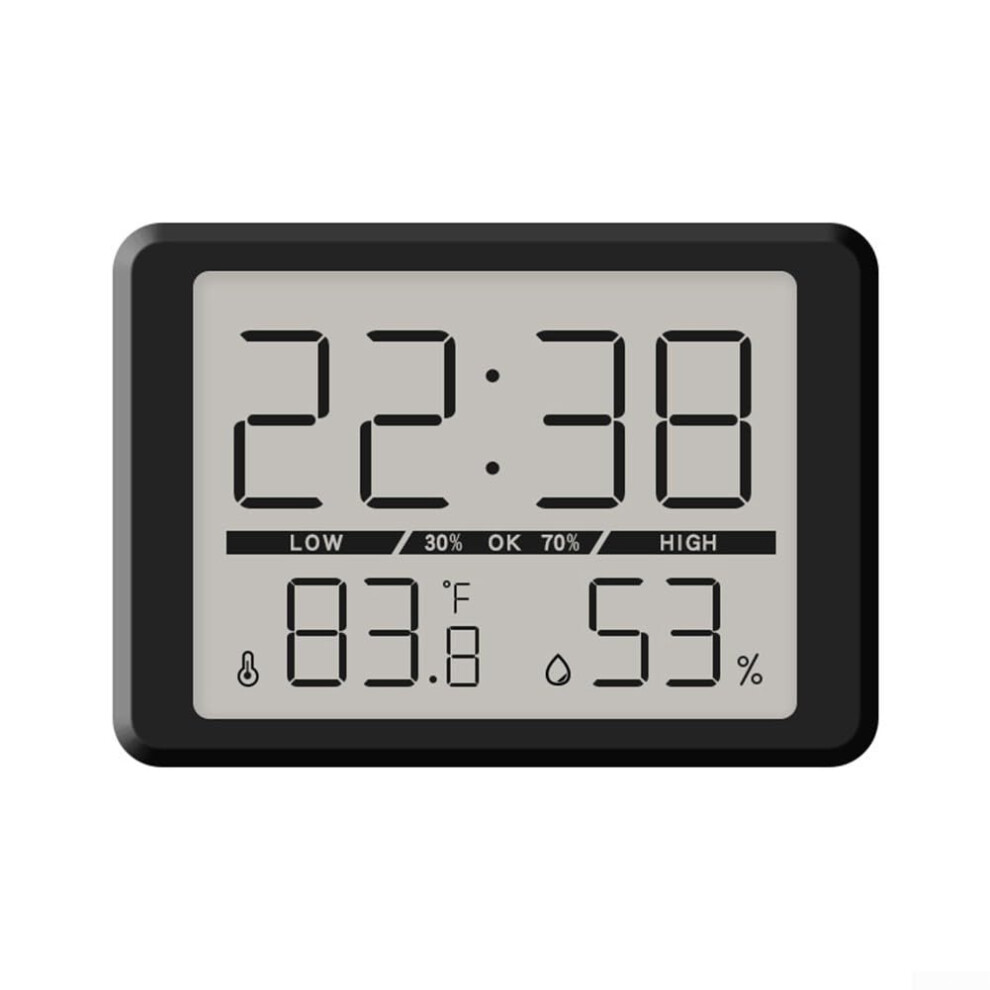 Mini Digital Alarm Clock With Accurate Environmental Sensing Capabilities Compact Desk Clock, Sensor Alarm Clock Black