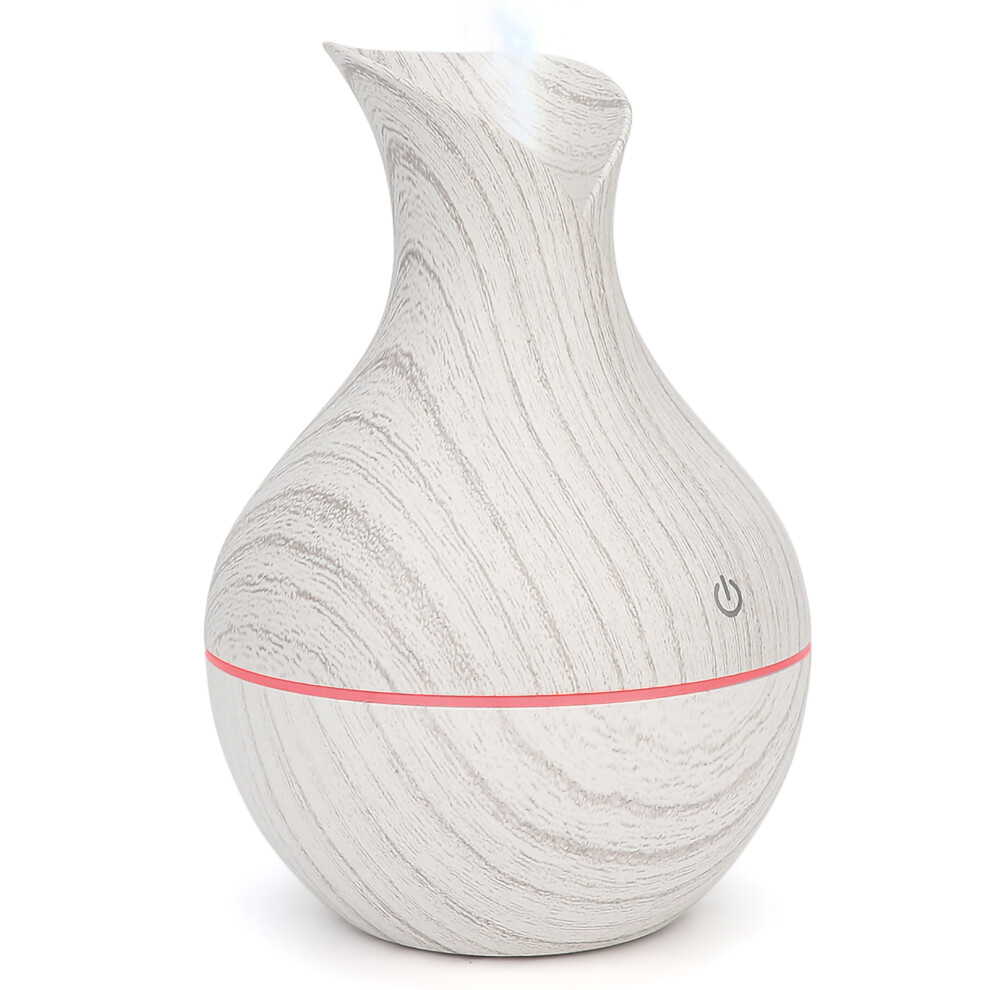 Light Usb Ultrasonic Wooden Humidifier & Air Purifier With 130Ml, 7 Colors