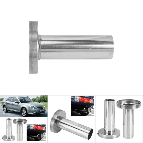 Universeller Edelstahl-Schalldämpfer 4,5 Zoll - Silber 2