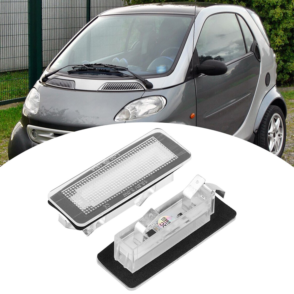 2Pcs Car Led License Plate S For Smart Fortwo W450 W451 W453, 6000K|13.5V Light 7901363262704