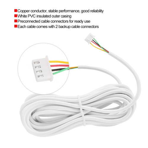 Copper 10m 4-Core Round Flexible Cable for Intercom & Video Doorbell AU 2