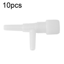 10er-Pack Kunststoff-3-Wege-Steuerventile für Aquarien in Weiß