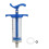Kunststoff Stahl Spritze 50 ml 15,5 cm blauer Griff 2