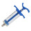 Kunststoff Stahl Spritze 50 ml 15,5 cm blauer Griff 5