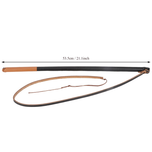 Durable Leather Whip for Dog Training Comfort Handle Interactive Play 2