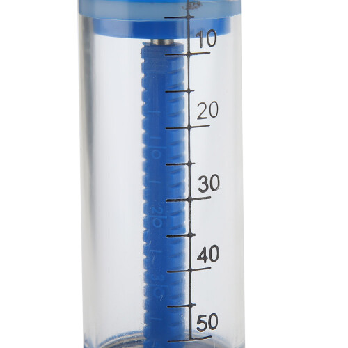 Kunststoff Stahl Spritze 50 ml 15,5 cm blauer Griff 2