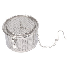 Infusor de té de acero inoxidable reutilizable con malla fina para especias y condimentos. Ideal para el hogar y restaurantes.