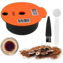 Gjenbrukbare kaffekapsler, designet for Bosch Tassimo-maskiner, trygt og slitesterkt materiale sikrer sunn brygging, komplett sett med tilbehør