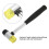 25mm Double Face Rubber Hammer Multi-use Steel Handle Hand Tool 1