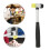 25mm Double Face Rubber Hammer Multi-use Steel Handle Hand Tool 5