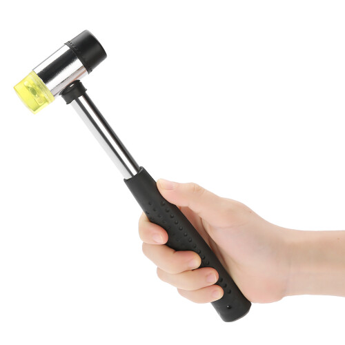 25mm Double Face Rubber Hammer Multi-use Steel Handle Hand Tool 2