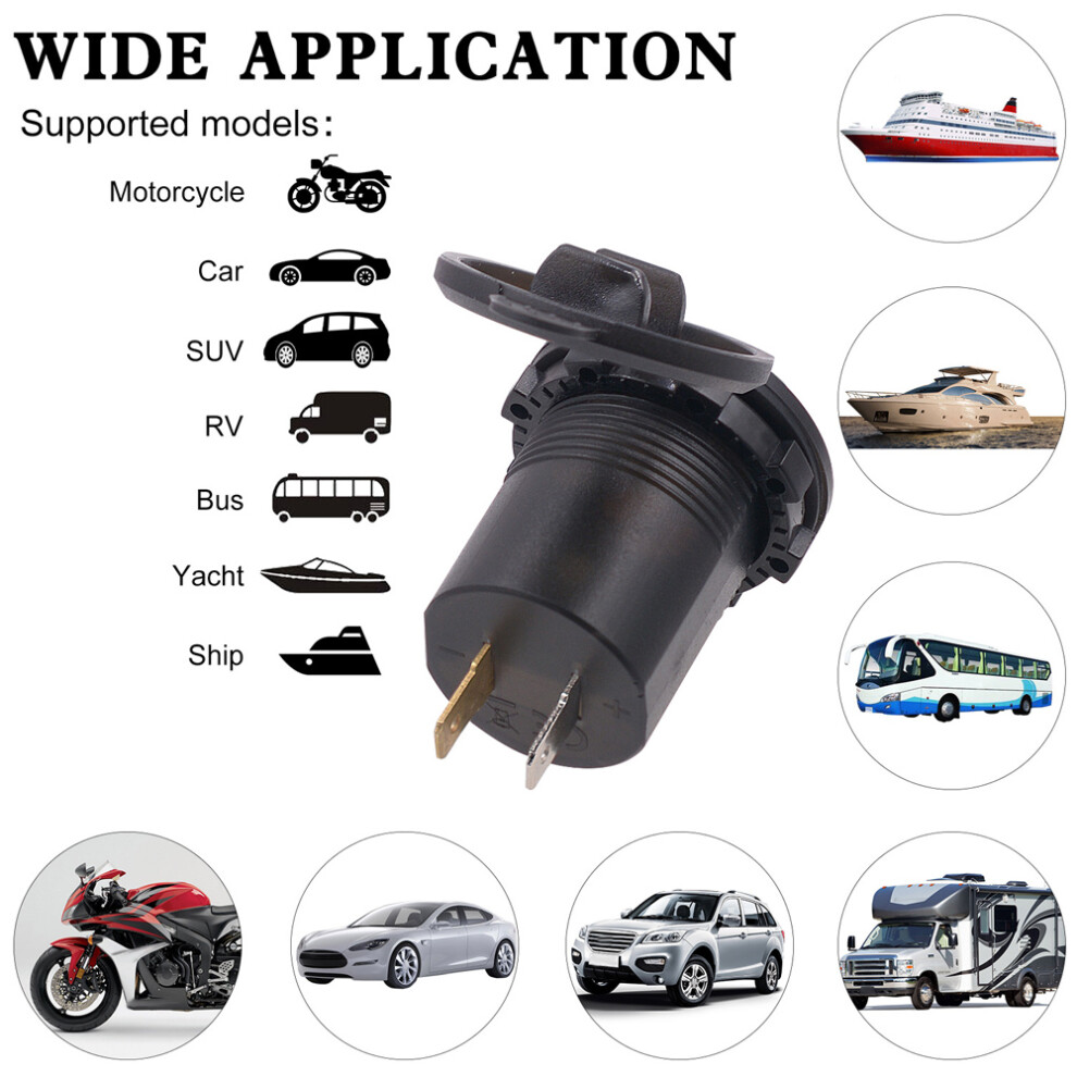 Waterproof Dual Usb Volt Display Charger 4.2A Dc12-24V Black 6931363266892