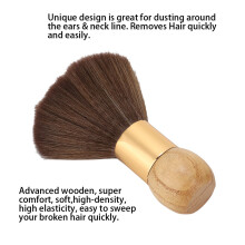 Burlywood Barber Duster Brush for Short Hair - Soft Cleaning Face & Neck Brush