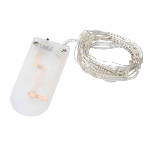 2m Waterproof LED String Lights Copper Wire for Indoor Outdoor Decor White 1