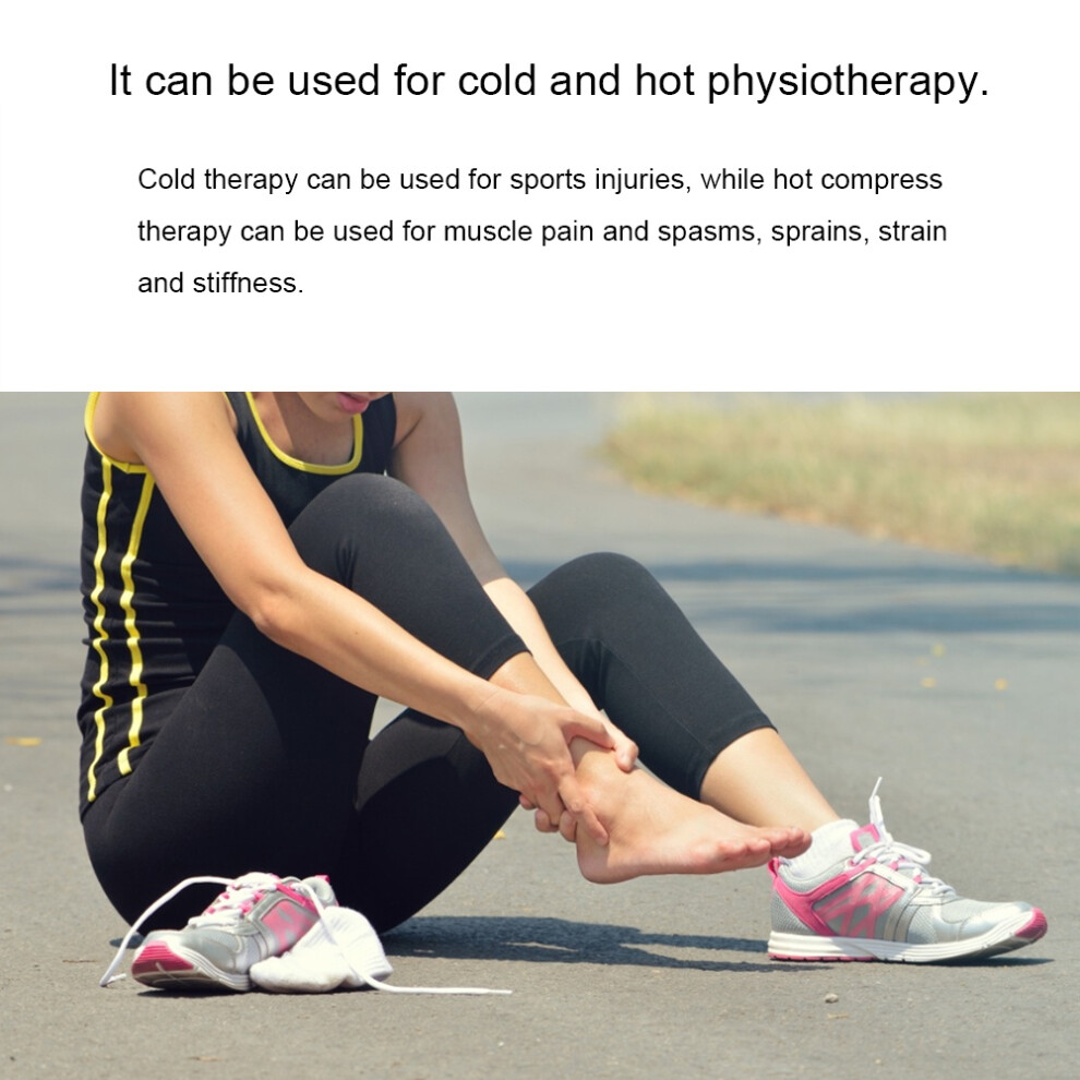 Blue 6 Inches Ice/Hot Compress Ankle Brace Kit For Pain Relief