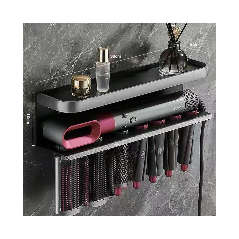(Negro B) Estante de almacenamiento multifuncional adecuado para rizadores y secadores de pelo Dyson,-image-OPC-PN5XSBX-NEW