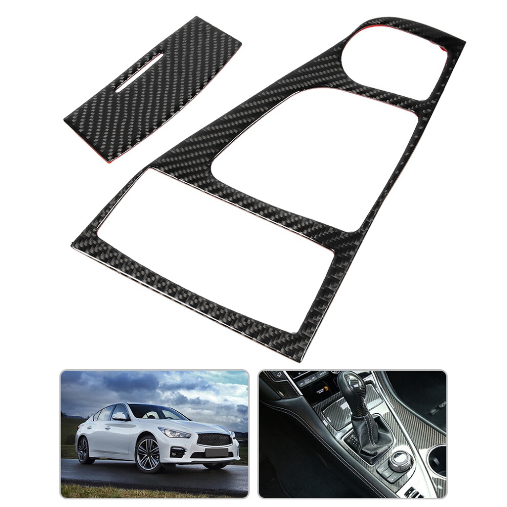 Carbon Fiber Gear Shift Panel Trim For Infiniti Q50/Q60 2013-2019 4631363268194