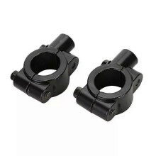 1 pièce Support de fixation universel pour rétroviseur de guidon de moto en aluminium noir, 8 mm, 10