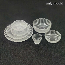 Moule en silicone pour vaisselle de maison de poupée - Mini bols et assiettes - Accessoires de cuisine