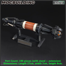 (190 pièces) Maquette de sabre laser MOC (à construire soi-même) - Jeu de briques d'arme de film - Le