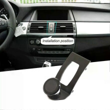 Support de téléphone portable pour grille d'aération en alliage d'aluminium noir pour BMW X5 E70 X6