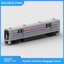 (ST8293-307PCS) Maquette de train Amtrak Southwest Chief à construire soi-même - Jeu éducatif de construction