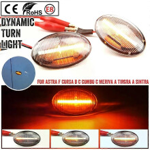 Clignotant latéral dynamique à LED (blanc cristal) pour Opel Combo C B Tigra A Astra F Meriva A Corsa