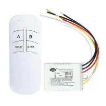 Interrupteur sans fil marche/arrêt 1/2/3 canaux 220 V avec récepteur et émetteur pour lampes et équipements