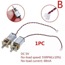 Moteur à engrenages en acier miniature N20 5 V CC / 3-6 V, réducteur de vitesse axe D